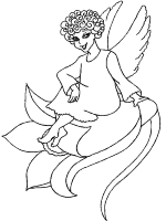 A coloring page of elves